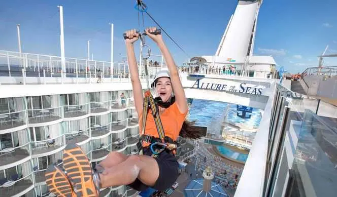 Allure of the Seas zipline