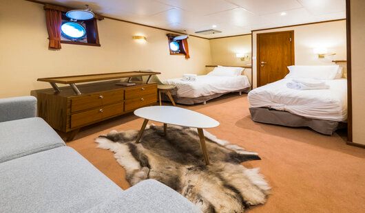 une cabine à bord du navire polaire de luxe