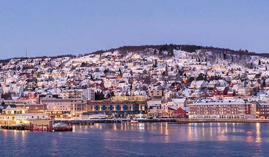 La ville de Tromso en Norvège